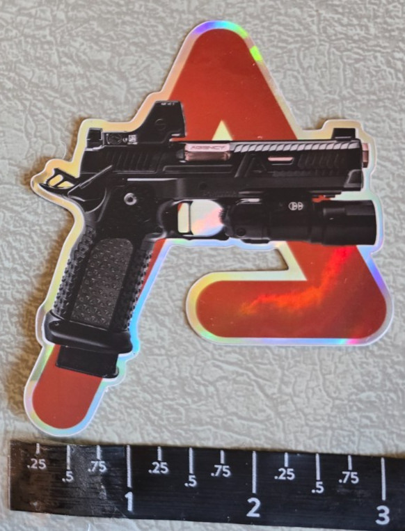 Agency Arms Firearms Pistol Alias Handgun Gun Vinyl Decal Sticker Shot Show
