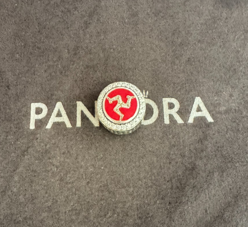Pandora Flag of the Isle of Man Exclusive Travel Charm  S925 Sterling Silver
