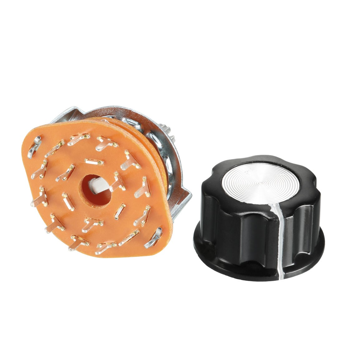 2pcs 3P4T 3 Pole 4 Throw Single Deck Band Channel Rotary Switch Selector