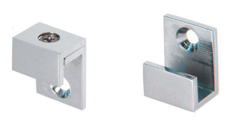 CRL MC01BN Brushed Nickel 5/8" Wide Mirror Clip Set