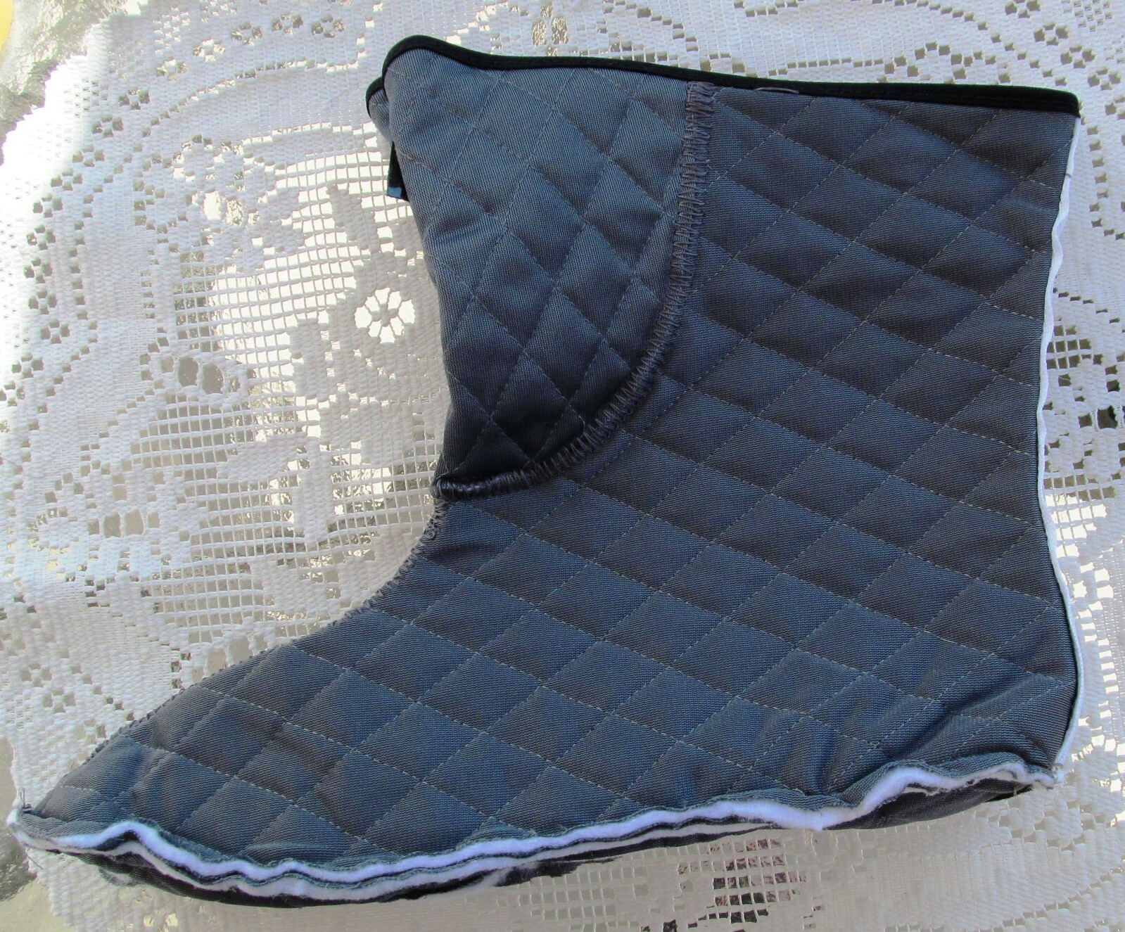 *NEW* QUILTED BOOT LINERS (BOOTIES), SIZE 10.0-10.5 WIDE/EXTRA WIDE (W/XW) *NEW*