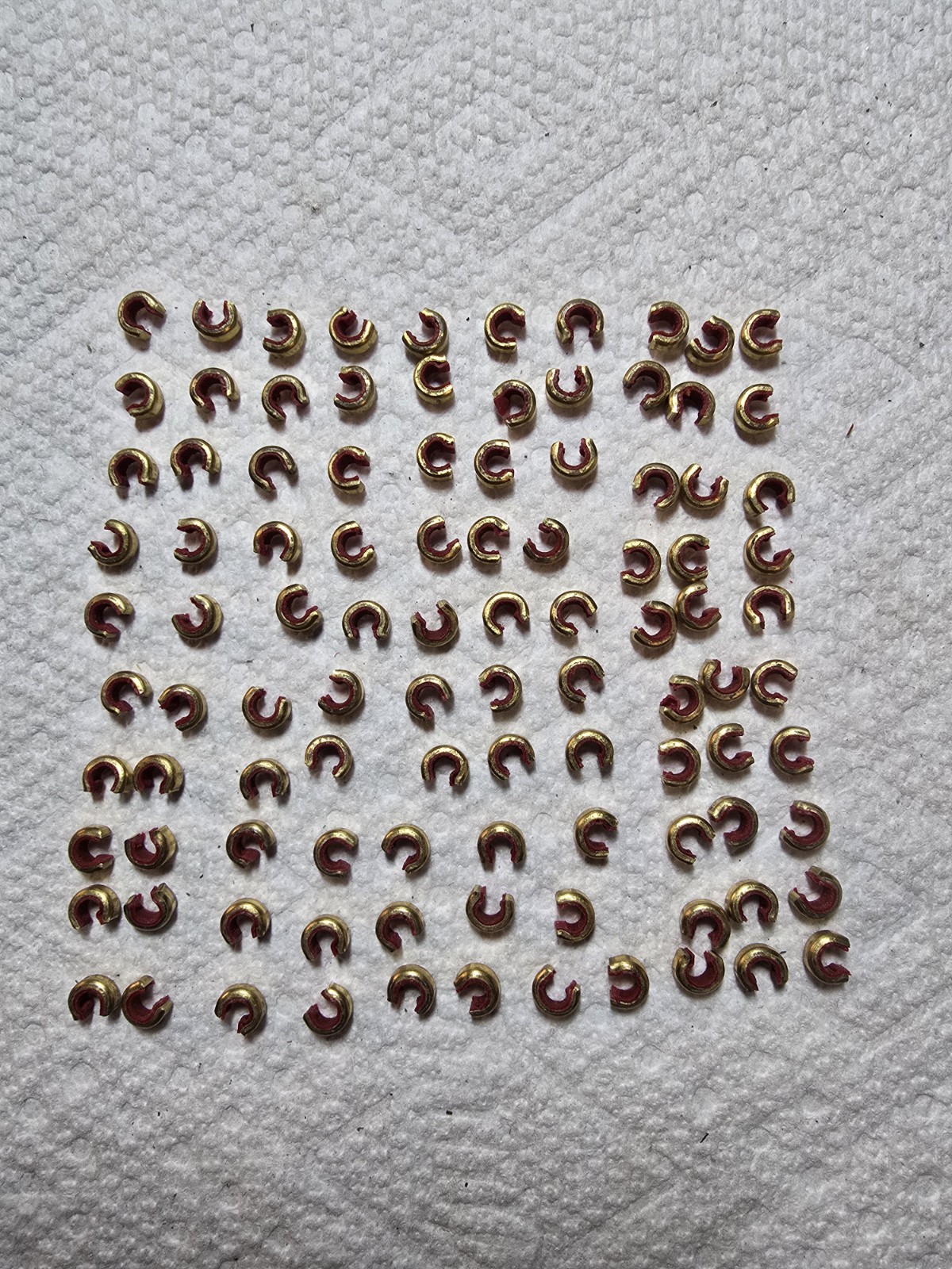100 SAUNDERS RED NOK SET BRASS BOW STRING NOCKING POINTS SPEED