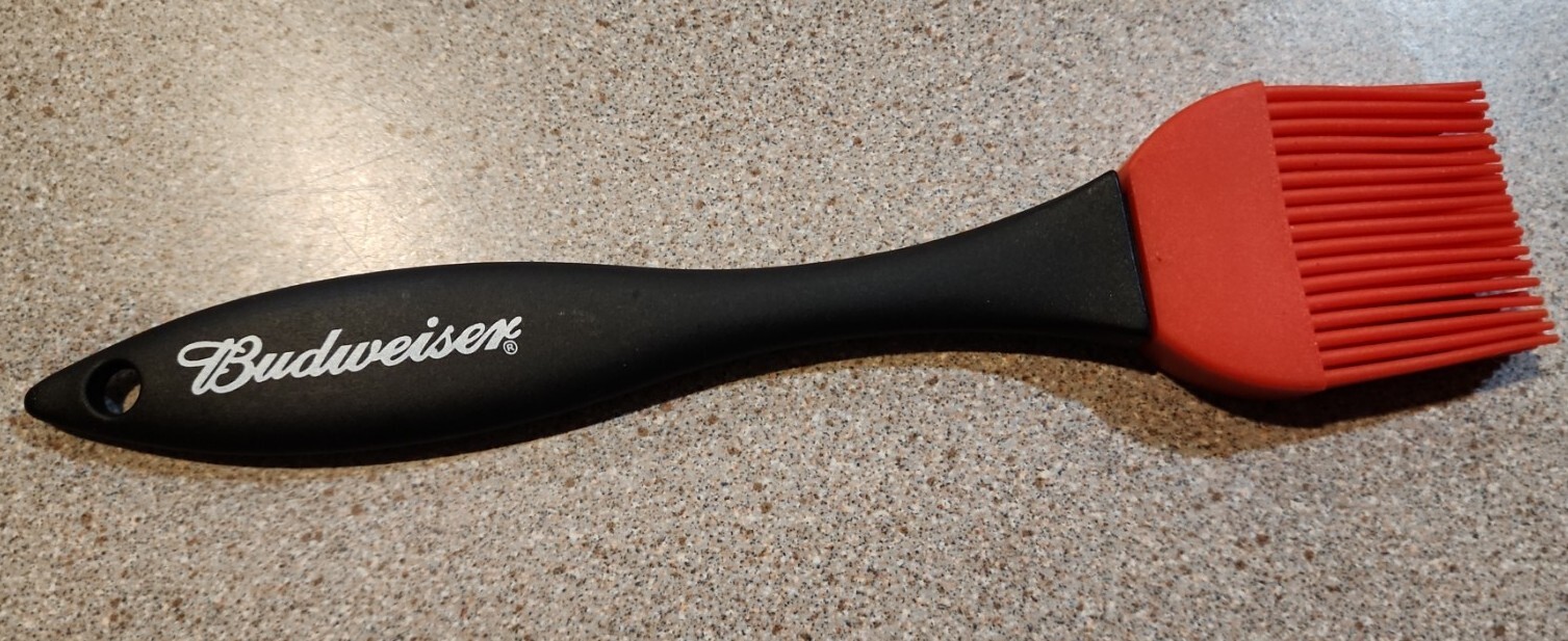 Budweiser Black/Red Plastic Basting Brush 8" Collectible Unused BBQ Tool