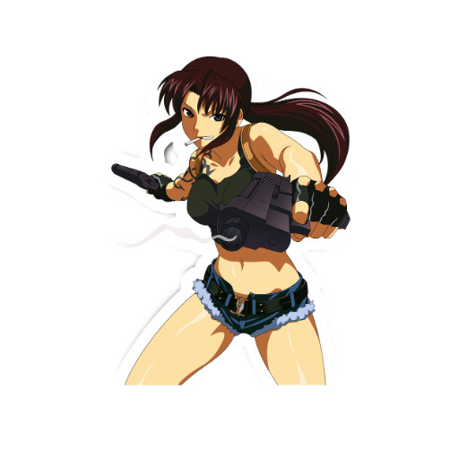 Revy Black Lagoon Waterproof Die-Cut Sticker