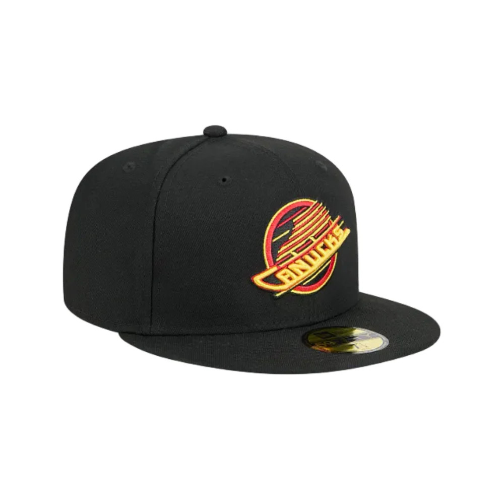 VANCOUVER CANUCKS NEW ERA NHL 59FIFTY BLACK FITTED HAT