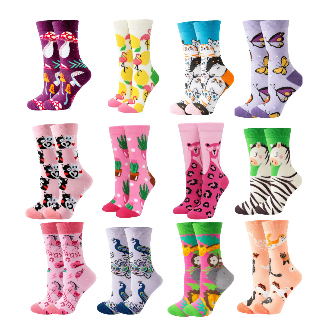 NIP Bright Animal Theme Designer Socks For Women and Teens Trendy Cute