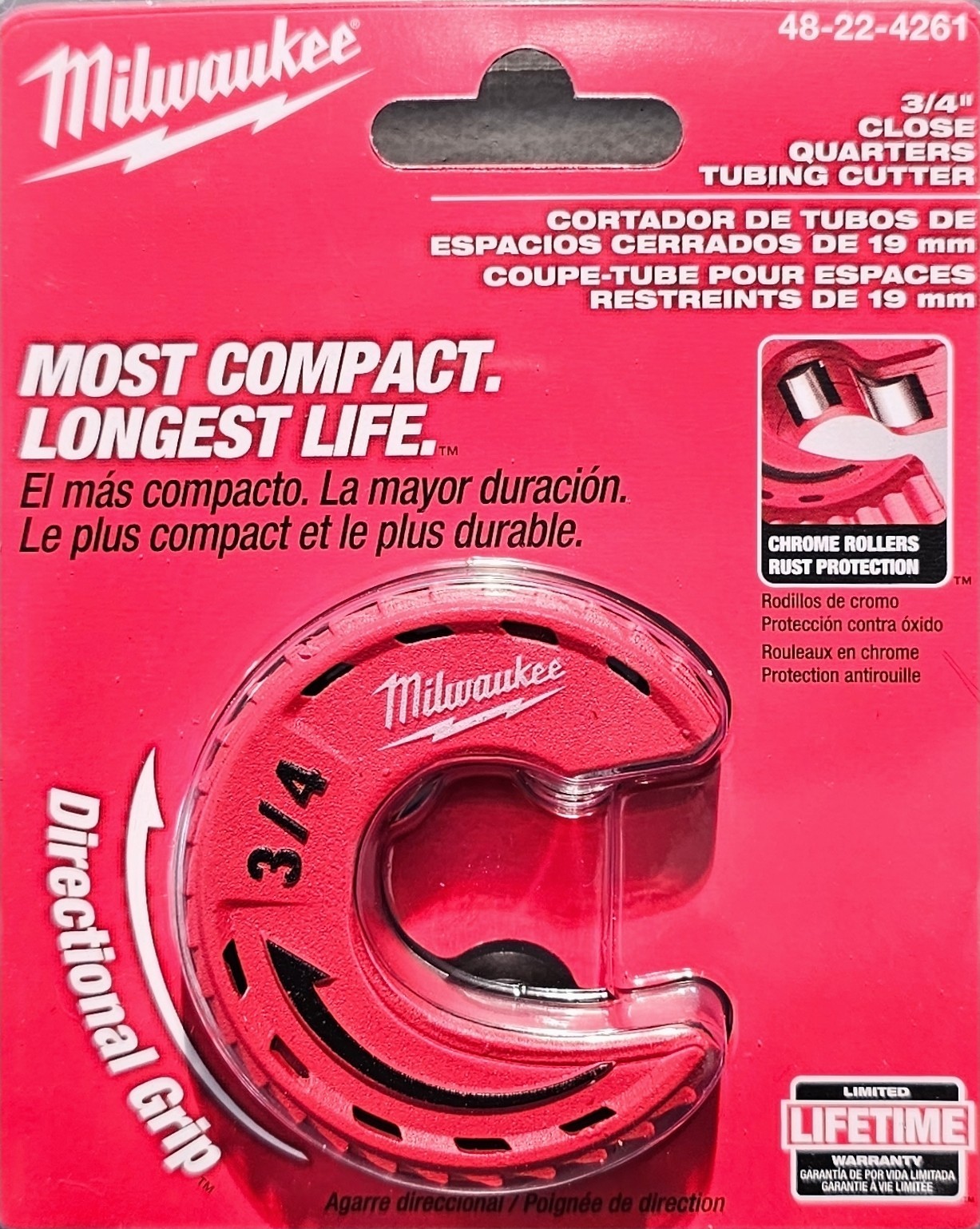NEW Milwaukee 48-22-4261, 3/4 in. Close Quarters Tubing Cutter FREE SHIPPING USA