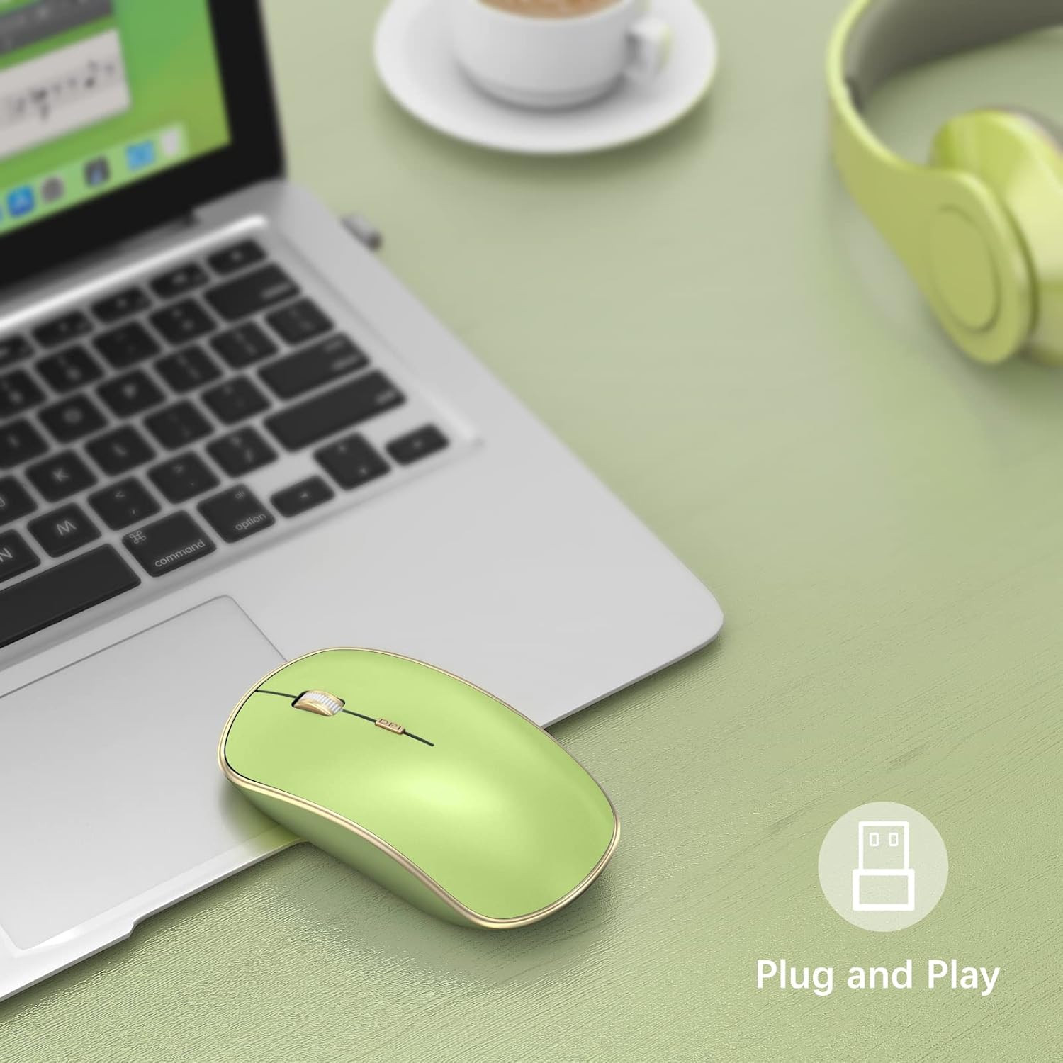 JOYACCESS J 2.4G Slim Wireless Silent Mouse - Portable Wireless Computer Mouse w