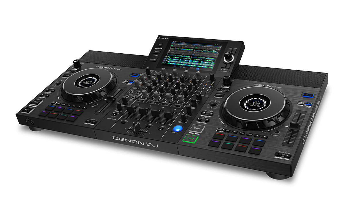 Denon DJ SC Live 4-Standalone Controller + Magma FLXGUARD DJ Controller Trolley