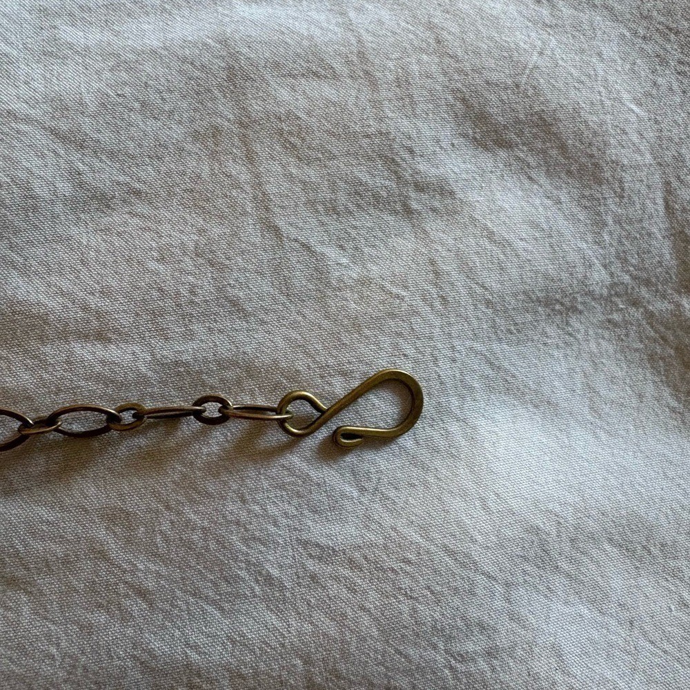 Handmade brass and stone bracelet -$65