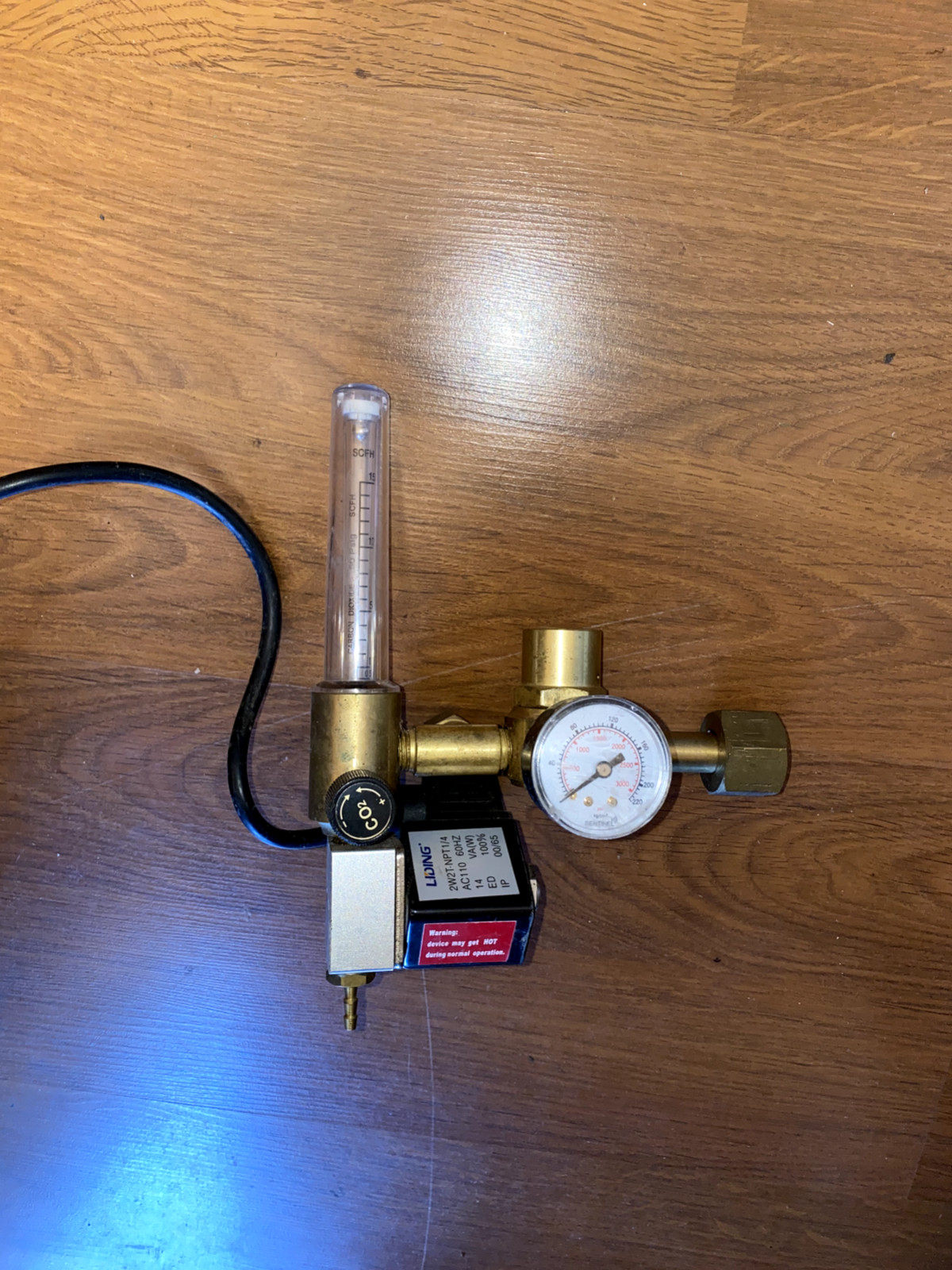 CO2 Regulator Liding 2W2T 110v 60hz Carbon Dioxide