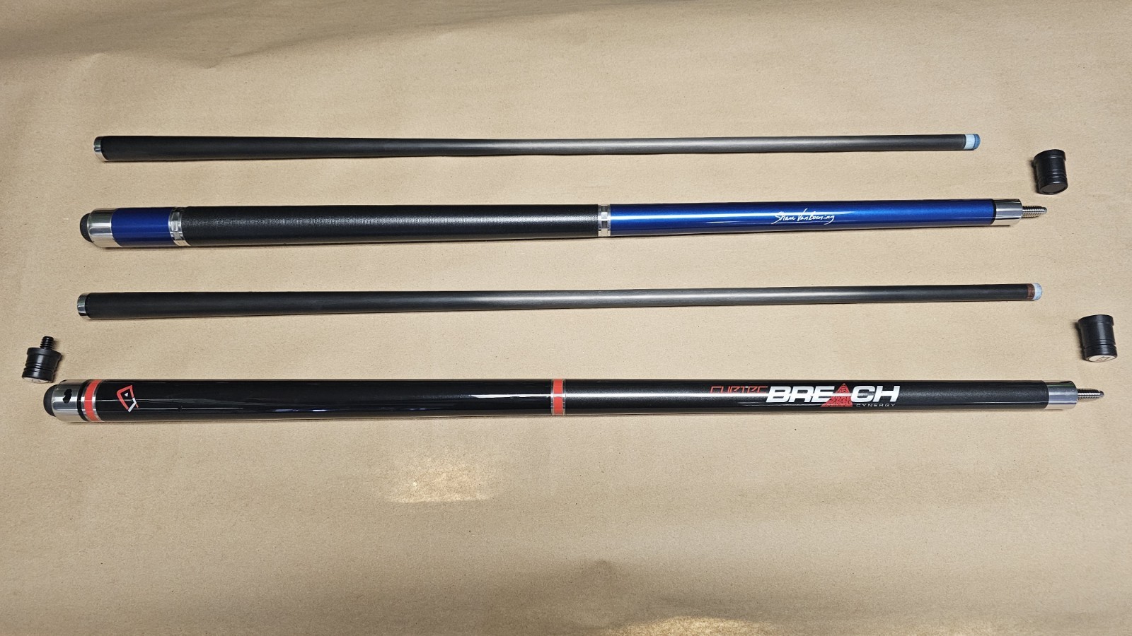 Cuetec Cynergy Breach Break Cue & Cuetec Shane Van Boening Blue Cue TWO CUES