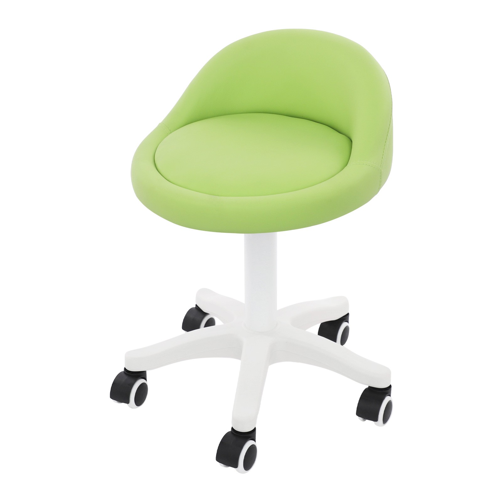 Adjustable Beauty Salon Chair Rolling Stool Rolling Stool with Low Backrest