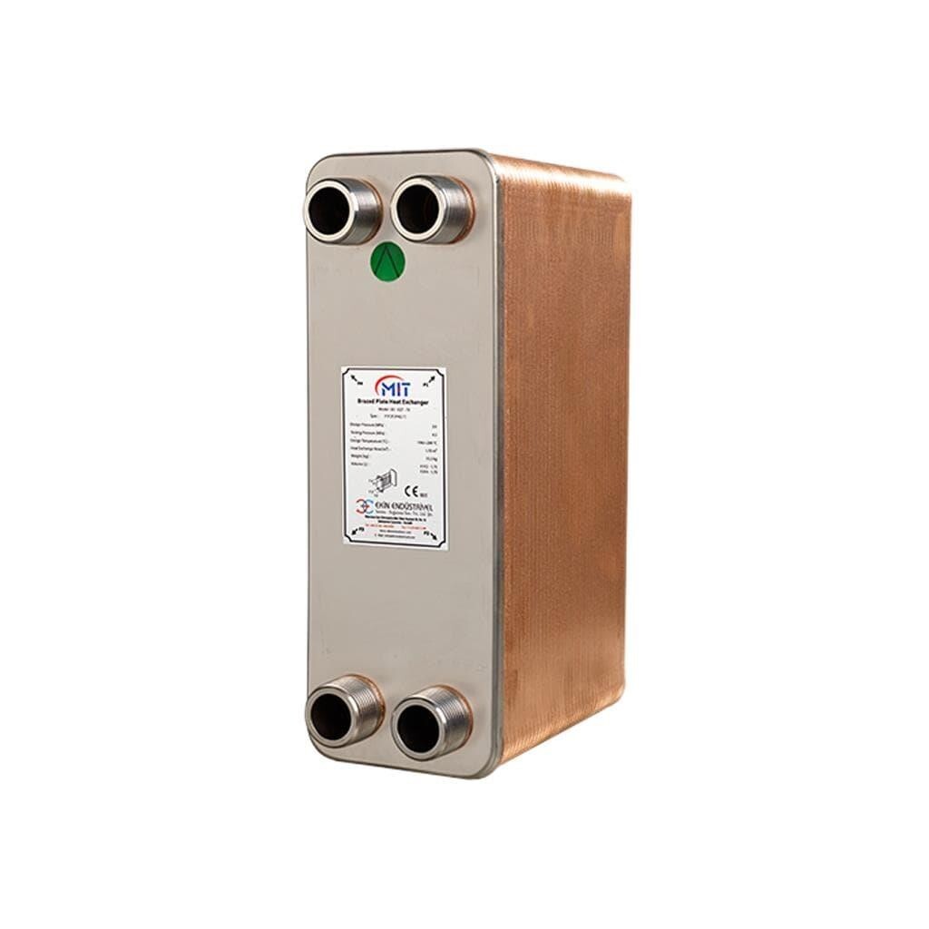 MIT Brazed Plate Heat Exchanger 24 Plate 316L SS Water to Water (MB-05) NEW 1"