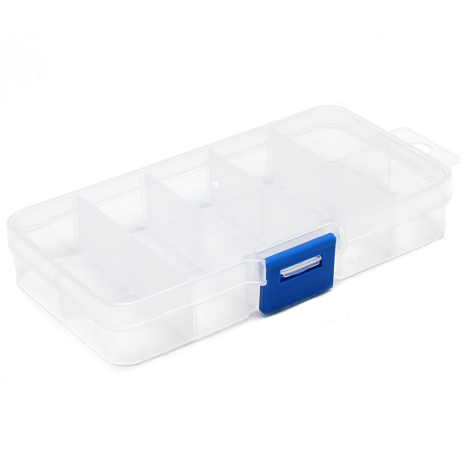 MroMax Small 10 Grids Clear Plastic Organizer Box 10 Grids, 1-Pack