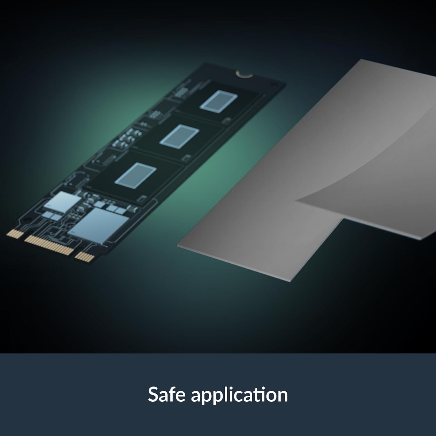 100x100mm 1.5mm Thermal Pad CPU Cooling Alternative Thermal Interface Material