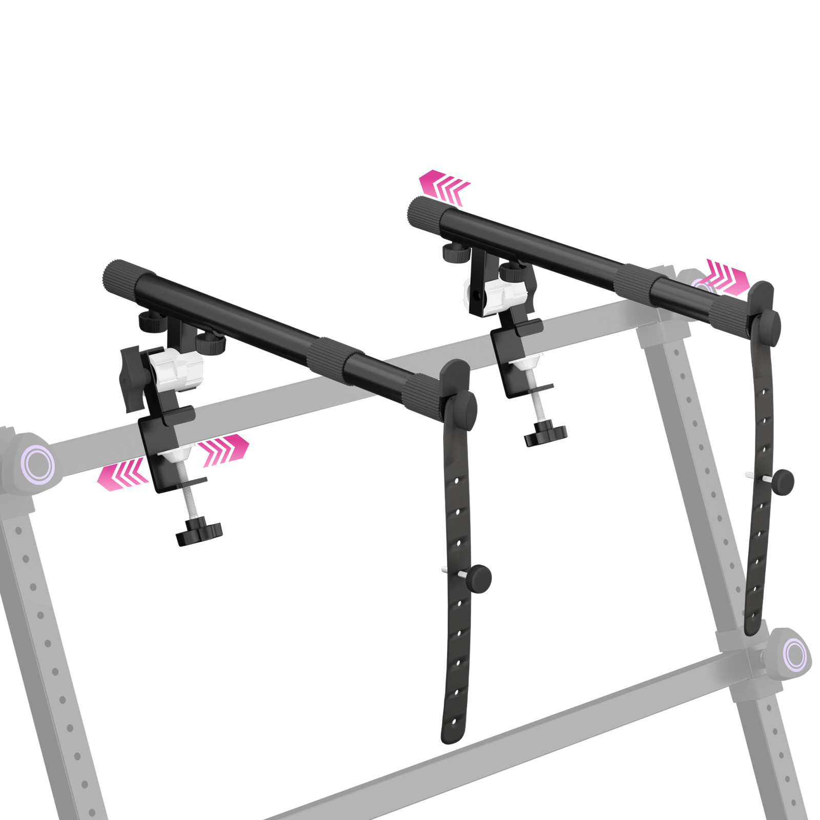Liquid Stands 3-Tier Keyboard & Synth Stand Arms Adjustable Add-On Attachment