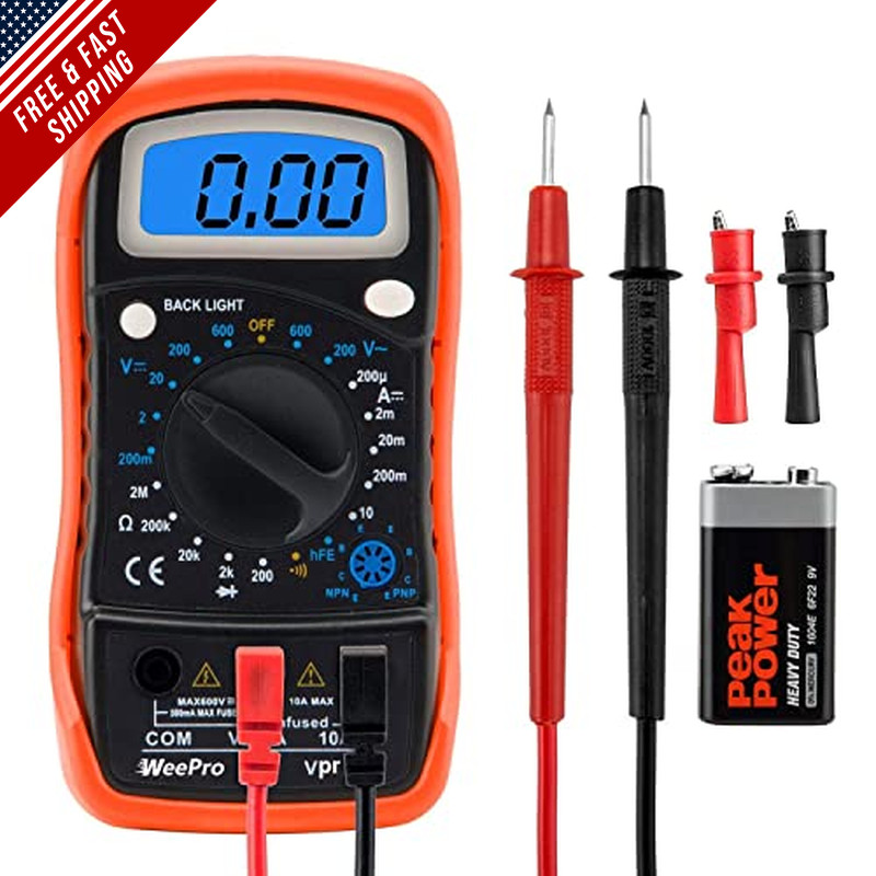 Vpro850L Digital Multimeter DC AC Voltmeter, Ohm Volt Amp Test Meter