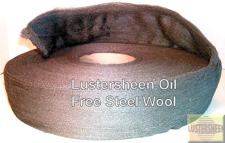 Lustersheen Oil Free Steel Wool 13 LB Reel Grade 4/0 ~ "Super Fine"