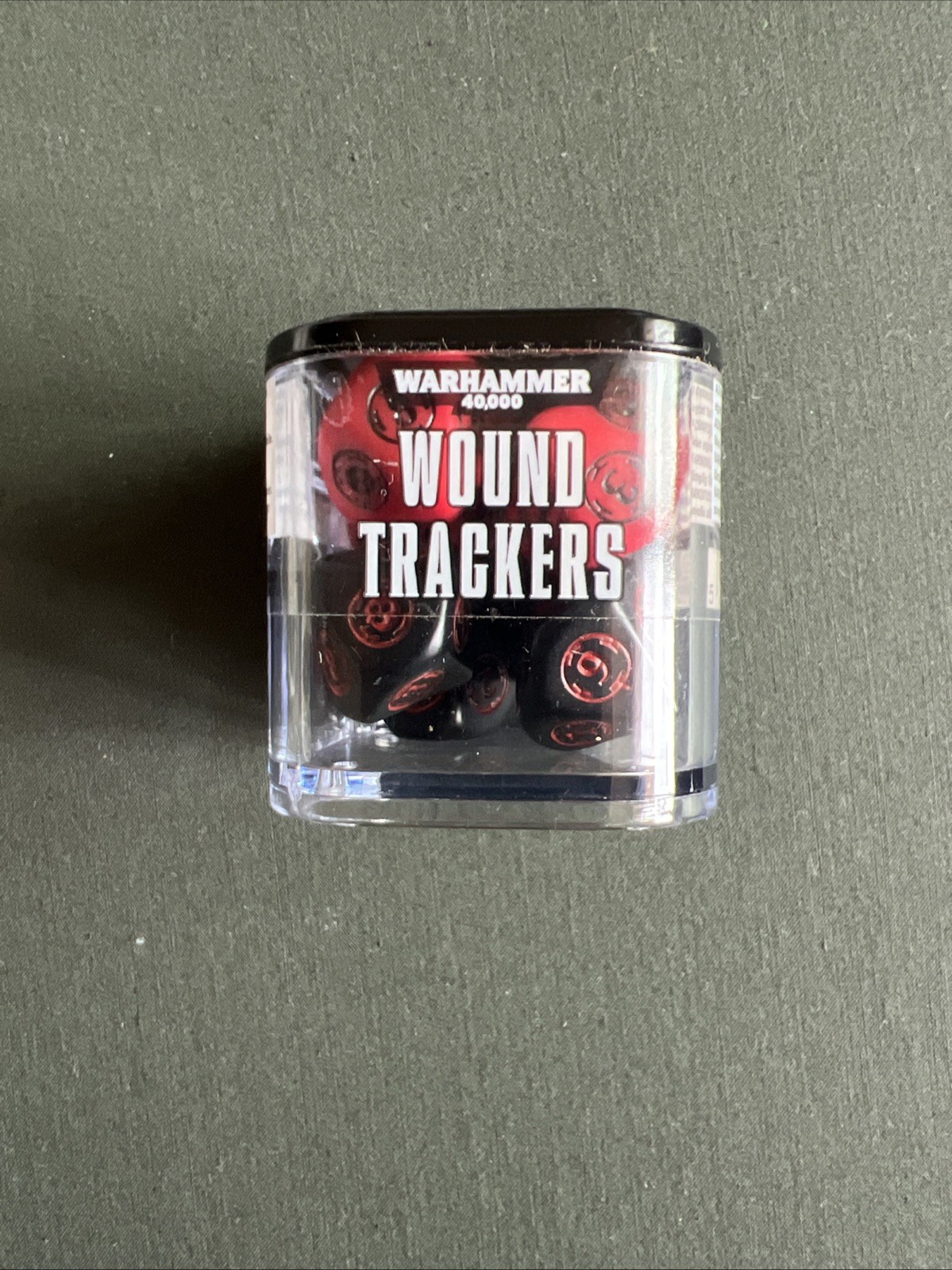 Warhammer 40K: Wound Trackers - Red and Black Dice (40-47)