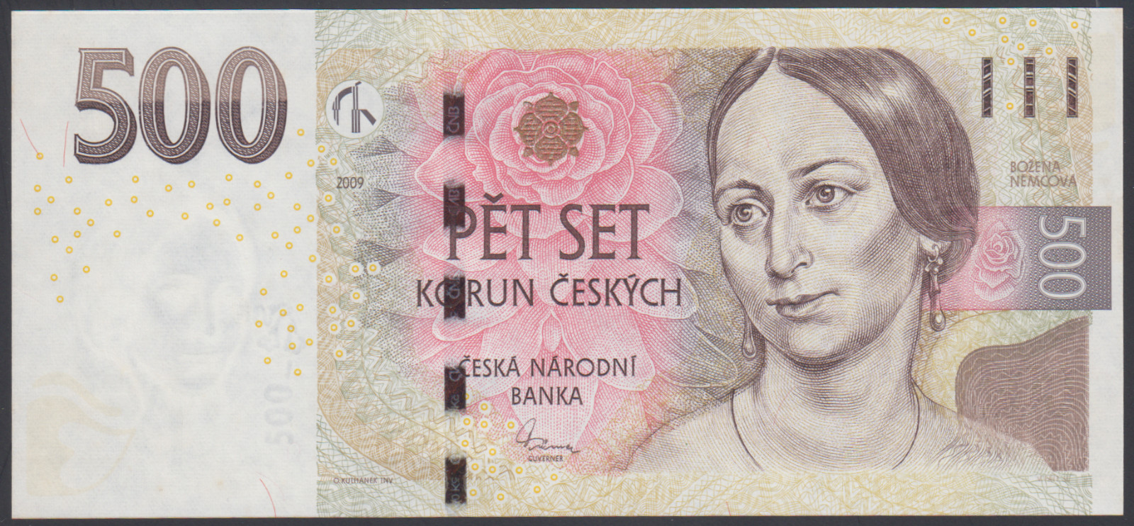 Czech Republic  500  Korun   2009  AU-UNC  P. 24,   Banknote, Uncirculated