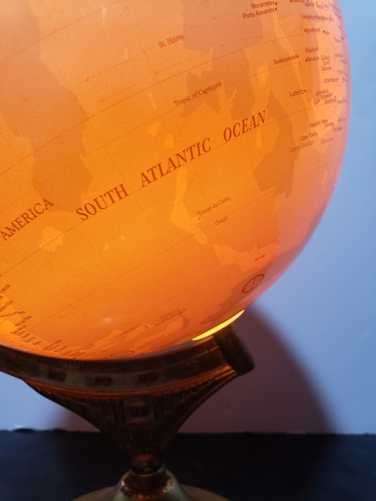 Vintage Fucashun Lighted Globe Lamp Touch Light