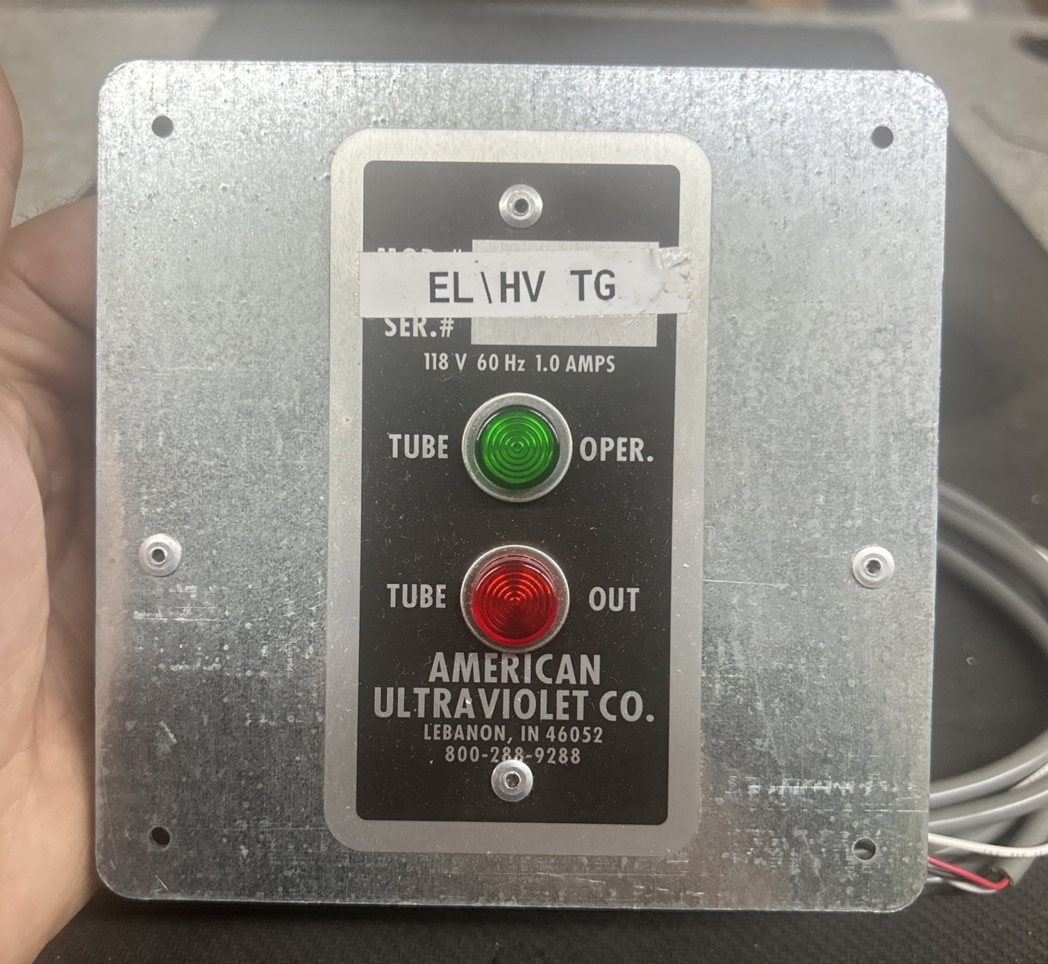 American Ultraviolet Co. Part# TNKAA0001 Tube Guard Ultraviolet 120V 60HZ