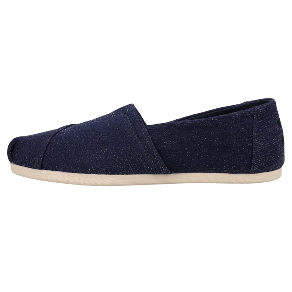TOMS Alpargata Slip On Womens Blue Flats Casual 10016752T