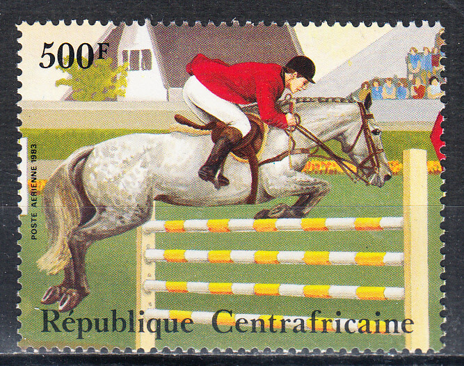 W CENTRAL AFRICA C291 ST LOS ANGELES PRE OLYMPIC PERFORATED STAMP FROM SS