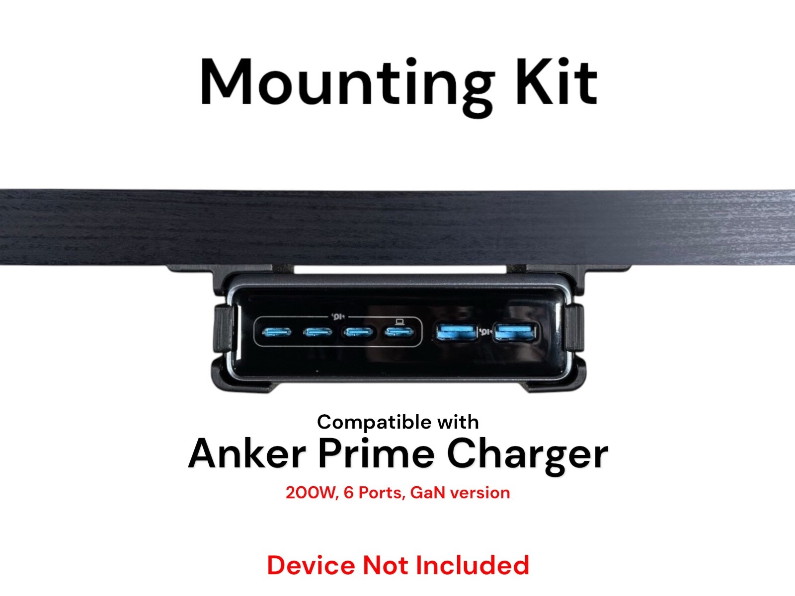 Desk Mount Kit for Anker Prime Charger 200w Version - Under Desk Mount Brackets