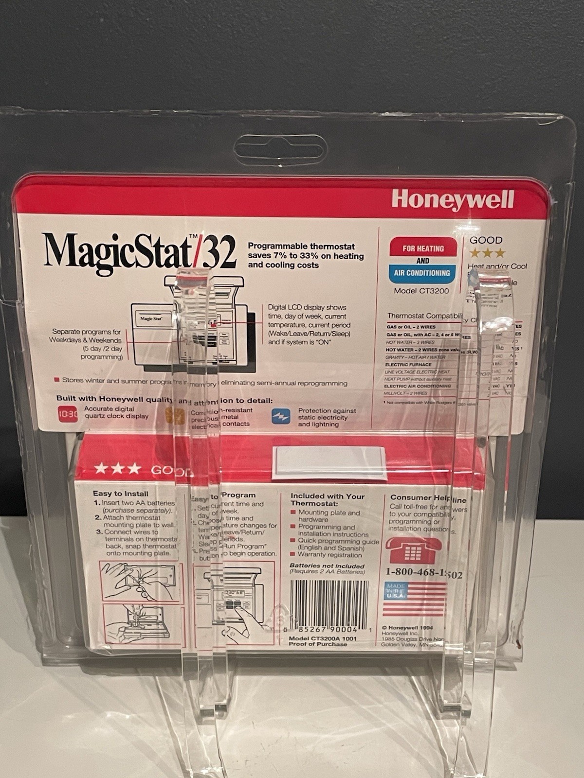 Honeywell Magicstat 32 CT3200 Programmable Thermostat