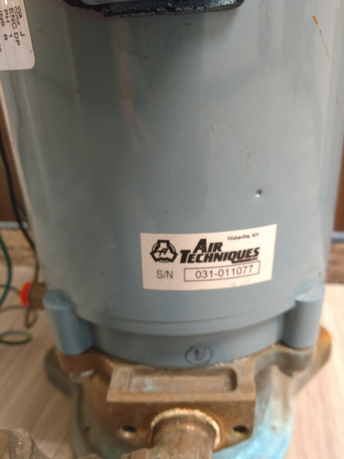 Air Techniques 2 HP Vacuum Motor (Model: 1093425401)