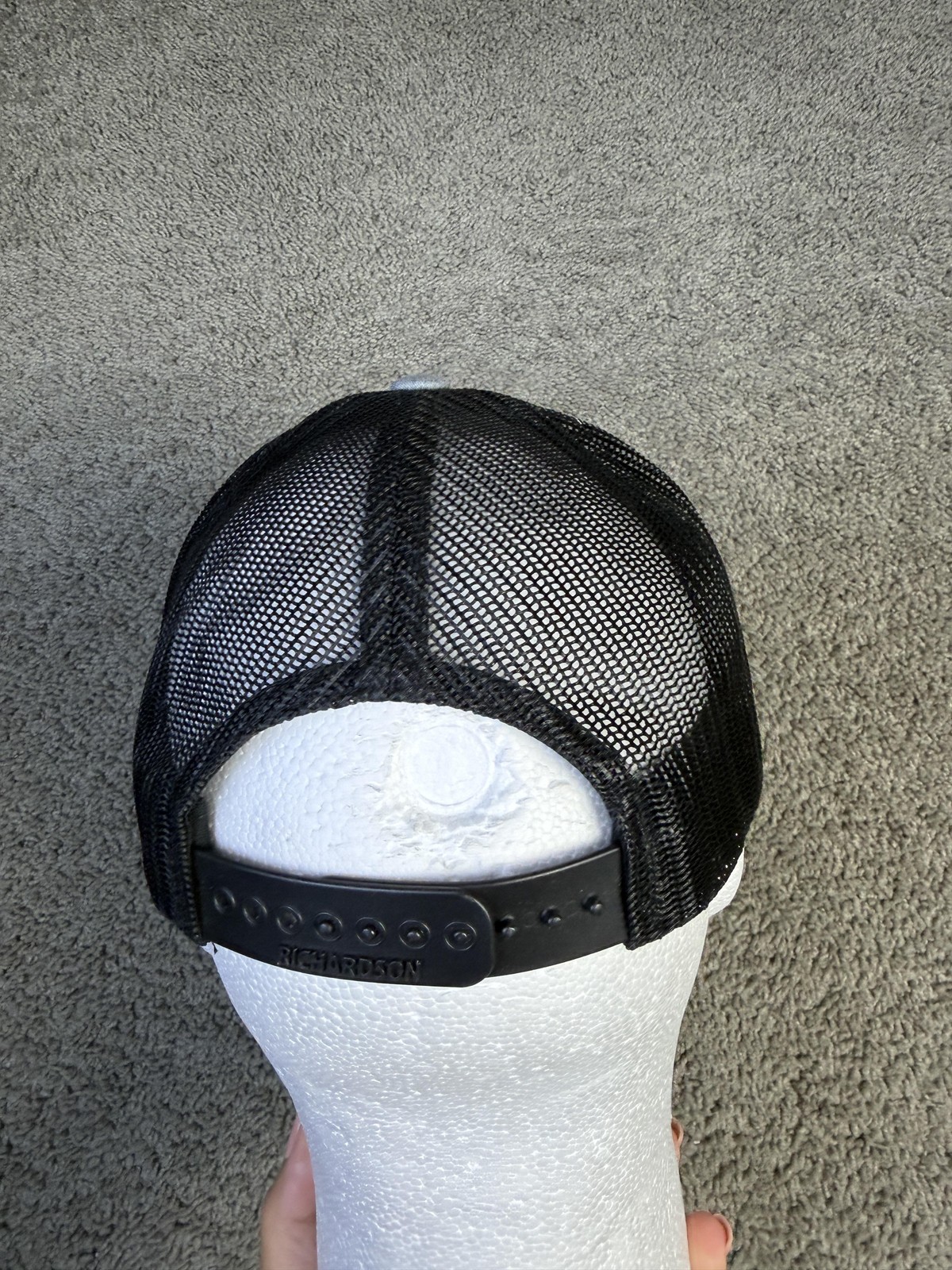 Richardson Hat Cap Snap Back Mens One Size Gray Trucker Mesh Back Adjustable