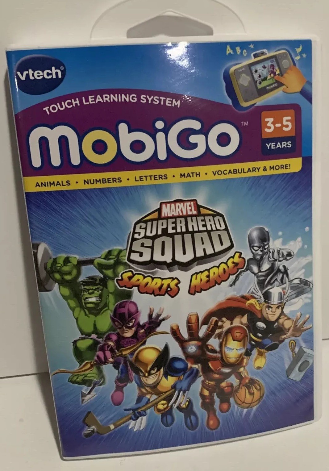 Marvel Superhero Squad Sports Heroes (MobiGo, 2010) Case & Game W/ Manual