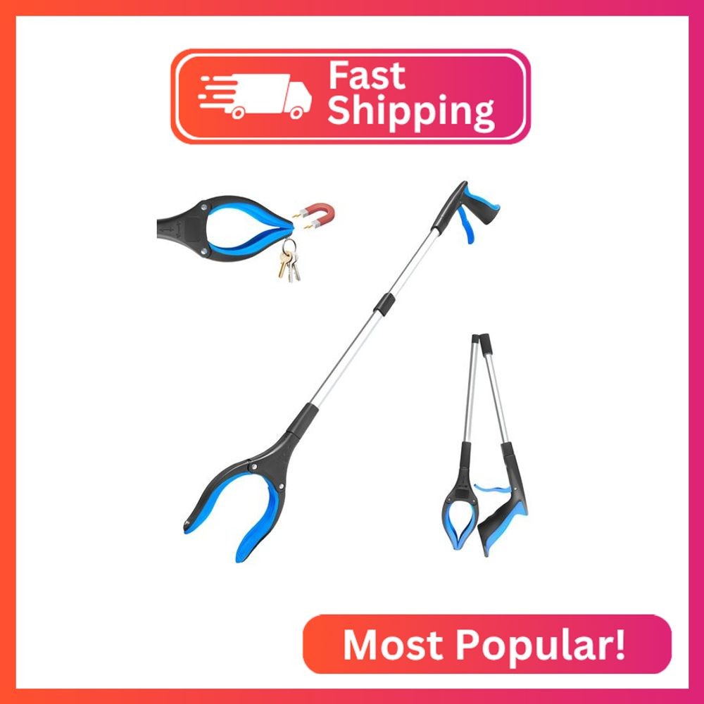 PECEBO 32" Grabber Reacher Tool, 1-Pack Foldable Reacher Grabber Pickup Tool wit