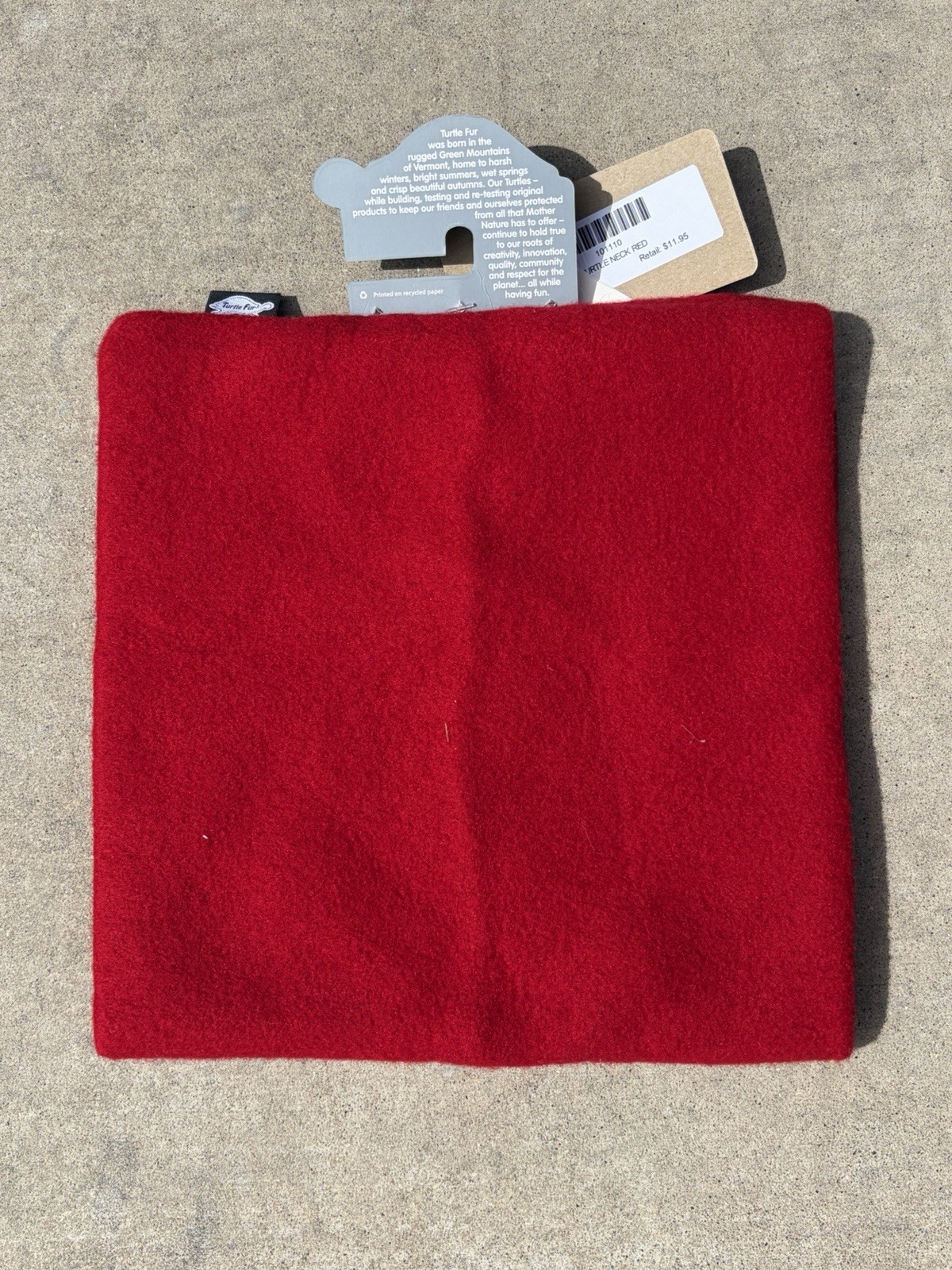 Qty:2 Original Turtle Fur Fleece Gaiter Neck Warmer Acrylic Black & Red Two Pack