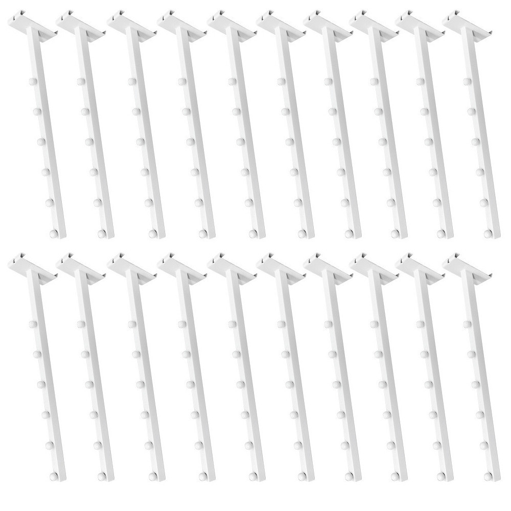 White Gridwall Waterfall Faceouts 20 Pc 6-Ball 16.5" Display Arms Square Tube
