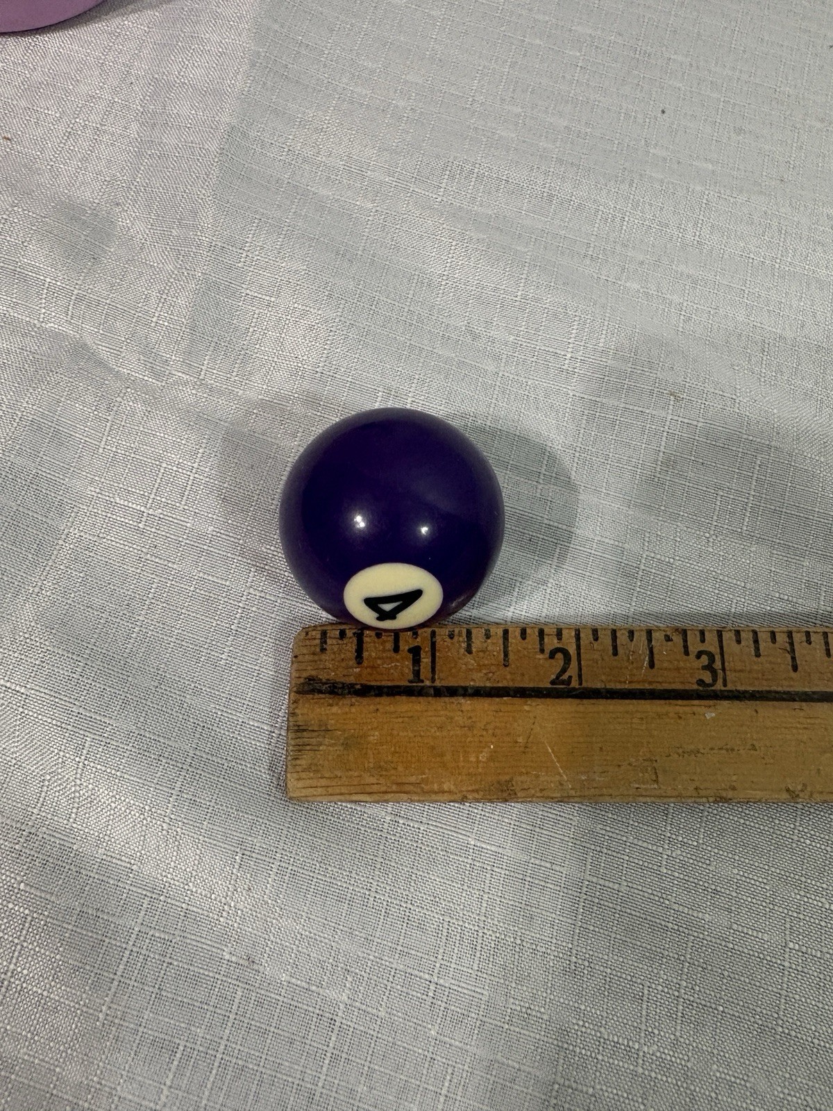 Replacement Mini Billiard Pool Ball 1.5" Ball Number #4 Solid Purple