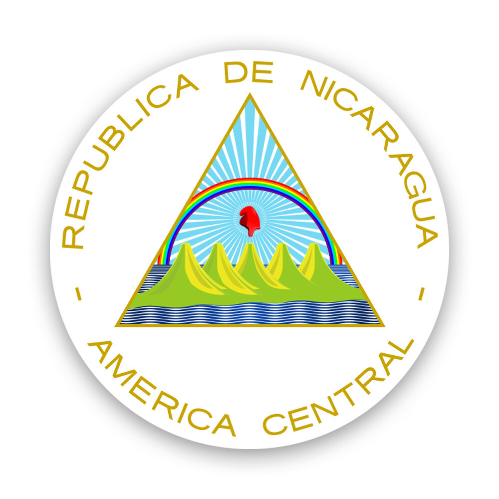 Nicaraguan Coat of Arms Sticker Decal - Weatherproof - nicaragua flag nic coa