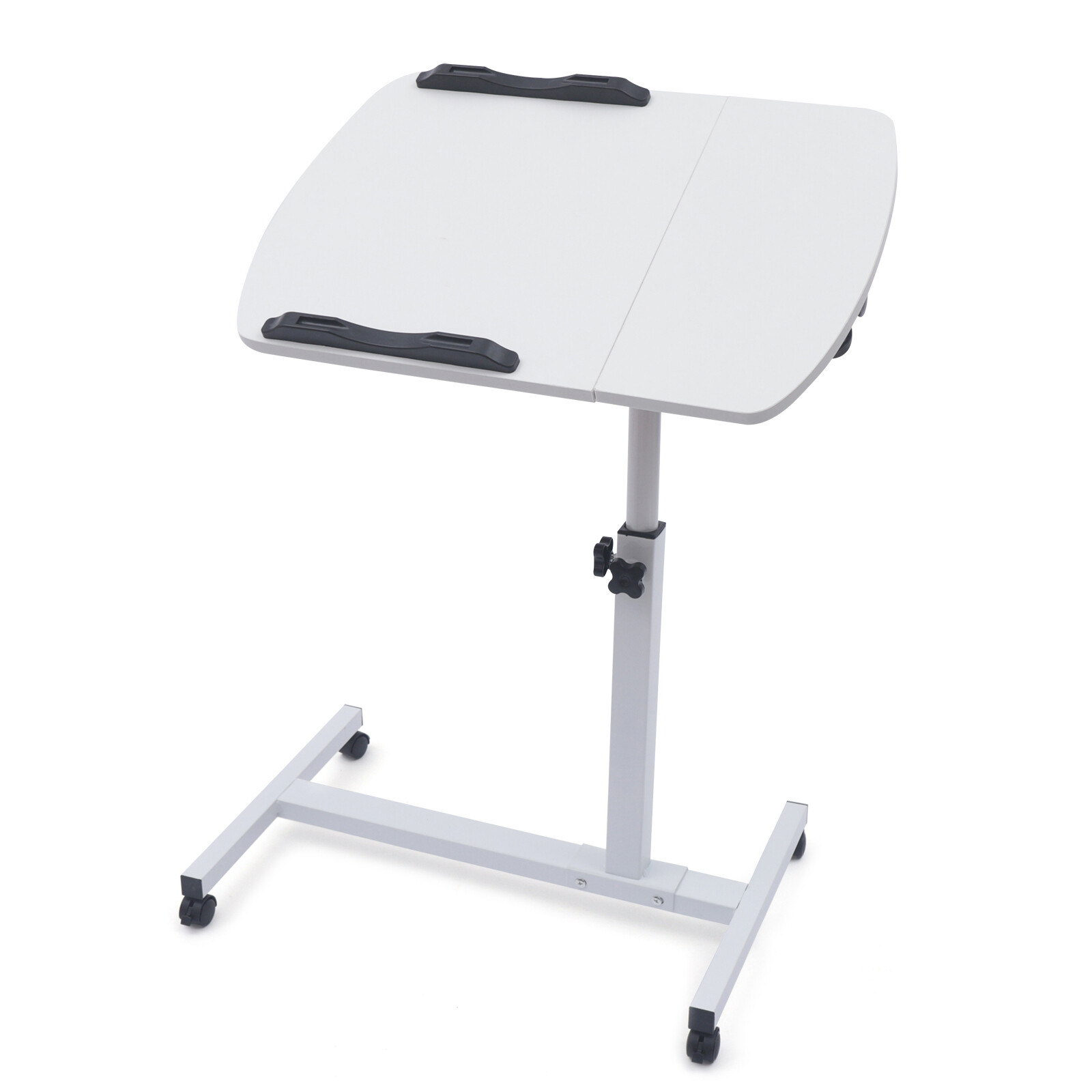 Over Bed Table Mobile Rolling Laptop Stand Computer Bedside Table Adjustable New