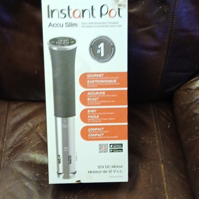 Instant Pot Accu Slim Sous Vide Immersion Cooker Circulator 12V Black Silver