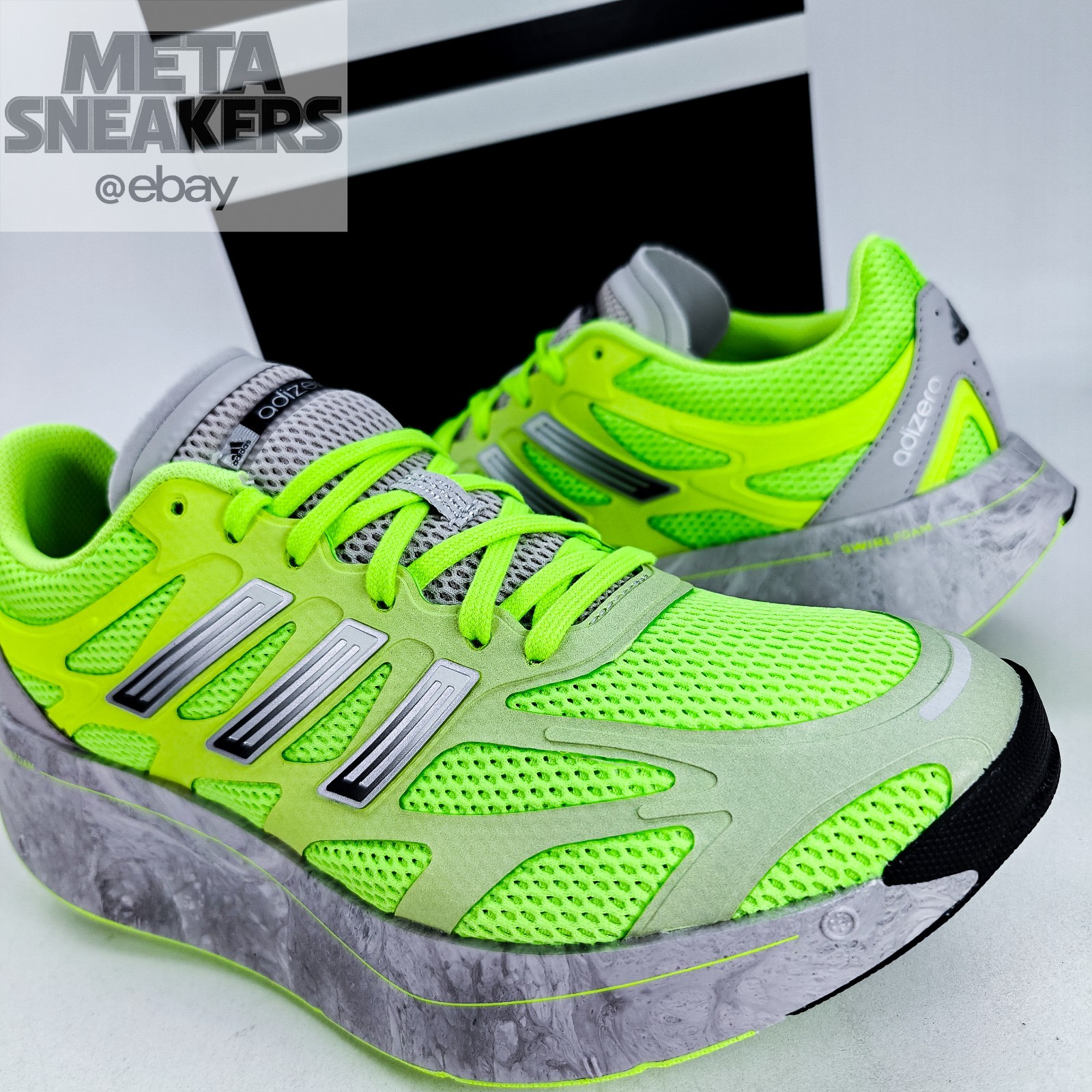 Adidas US 11.5 Men's Green Grey Black Swirlfoam Retro Adizero Aruku   JR1612 NIB
