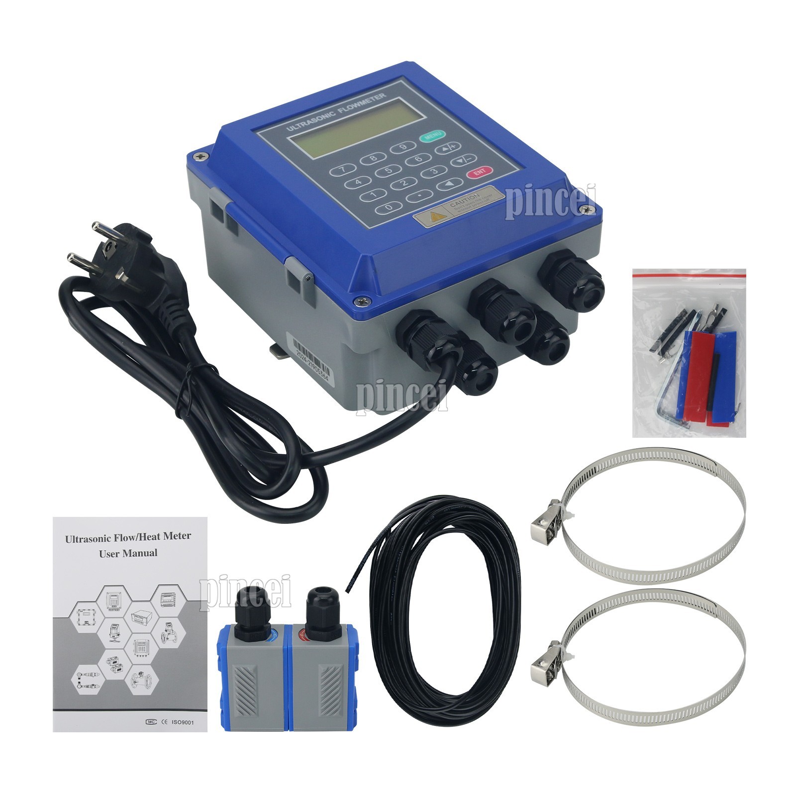 TUF-2000B Wall-mounted Ultrasonic Liquid Flow Meter w/Clamp-type TS-2 Transducer