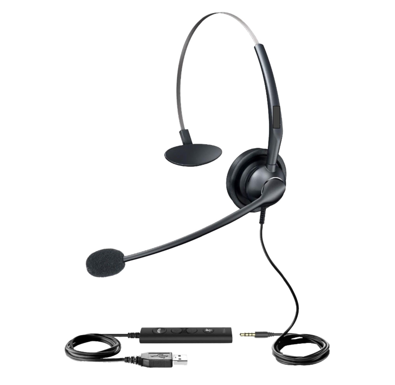 NEW USB-A & 3.5mm Mono Headset with Noise Cancelling