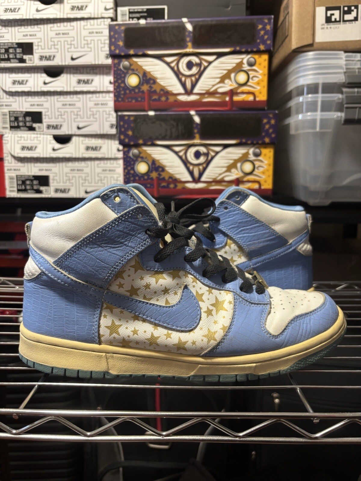 Nike Dunk High Pro SB Supreme Blue Stars 2003 Size 9.5 307385-141 SHIPS FAST