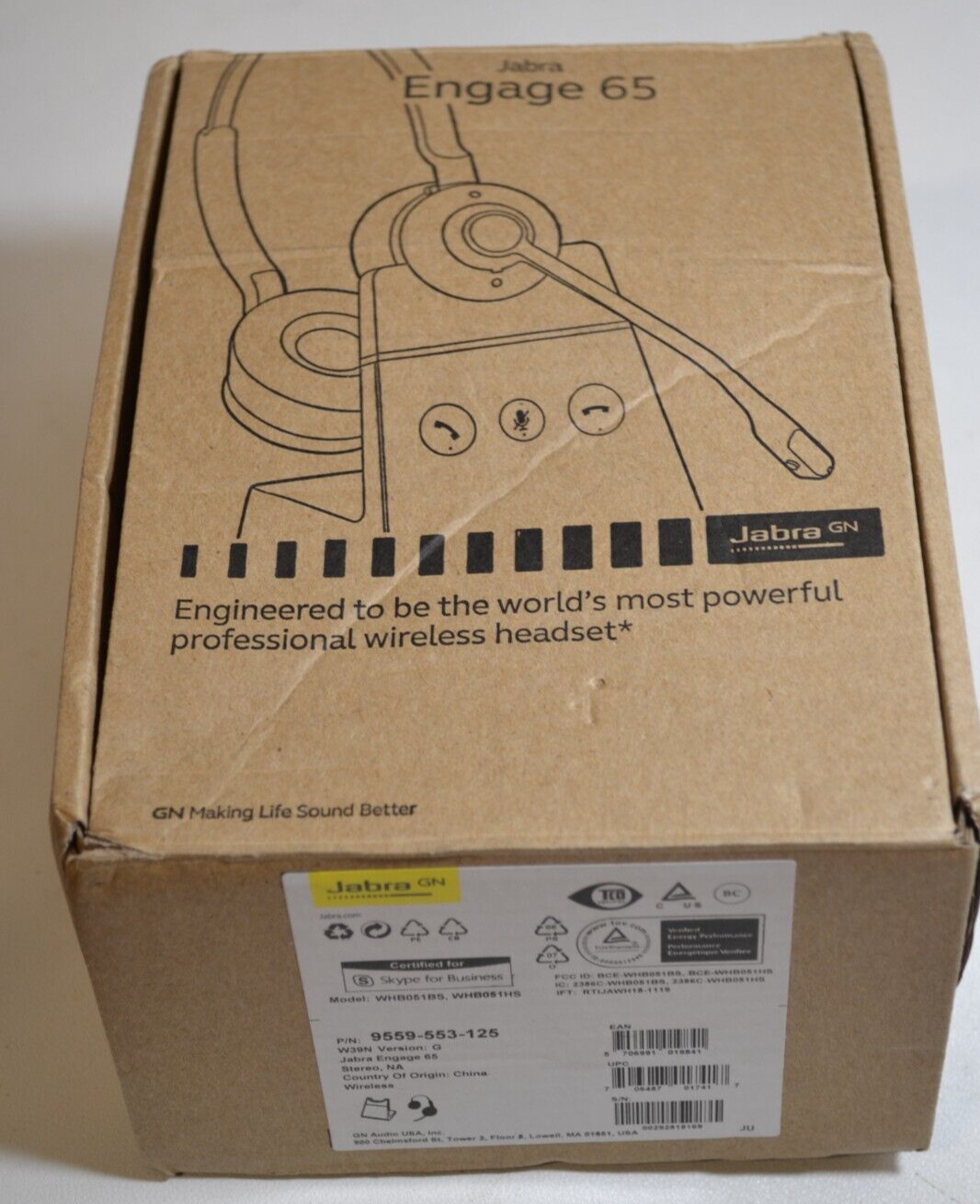 GENUINE Jabra GN Engage 65 Stereo Wireless Headset-9559553125 WHB051BS, WHB051HS