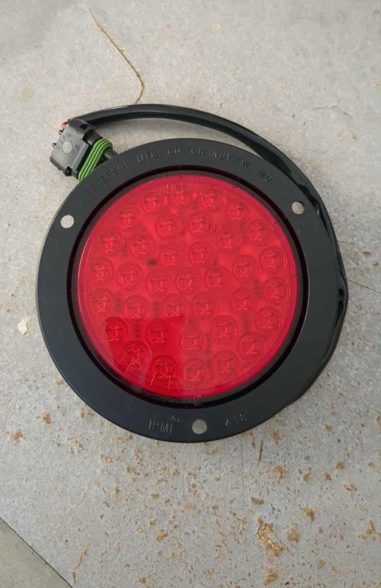 Peterson 4178 Red S/T/T LED Lamp W/ Flange Piranha Series New Old Stock