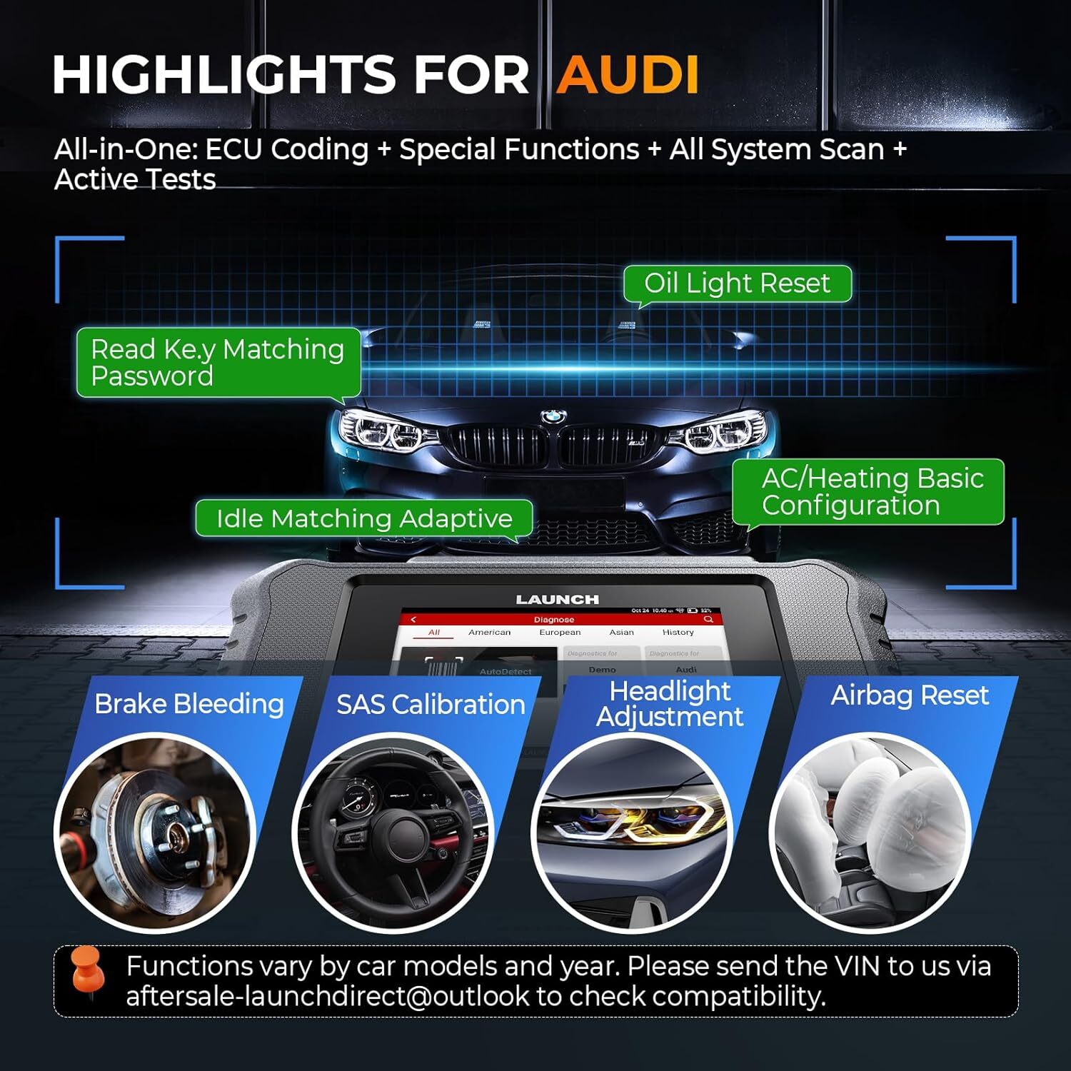 LAUNCH X431 Creader elite 2.0 ALLSystem Bidirectional Scaner for Benz/BMW/Audi
