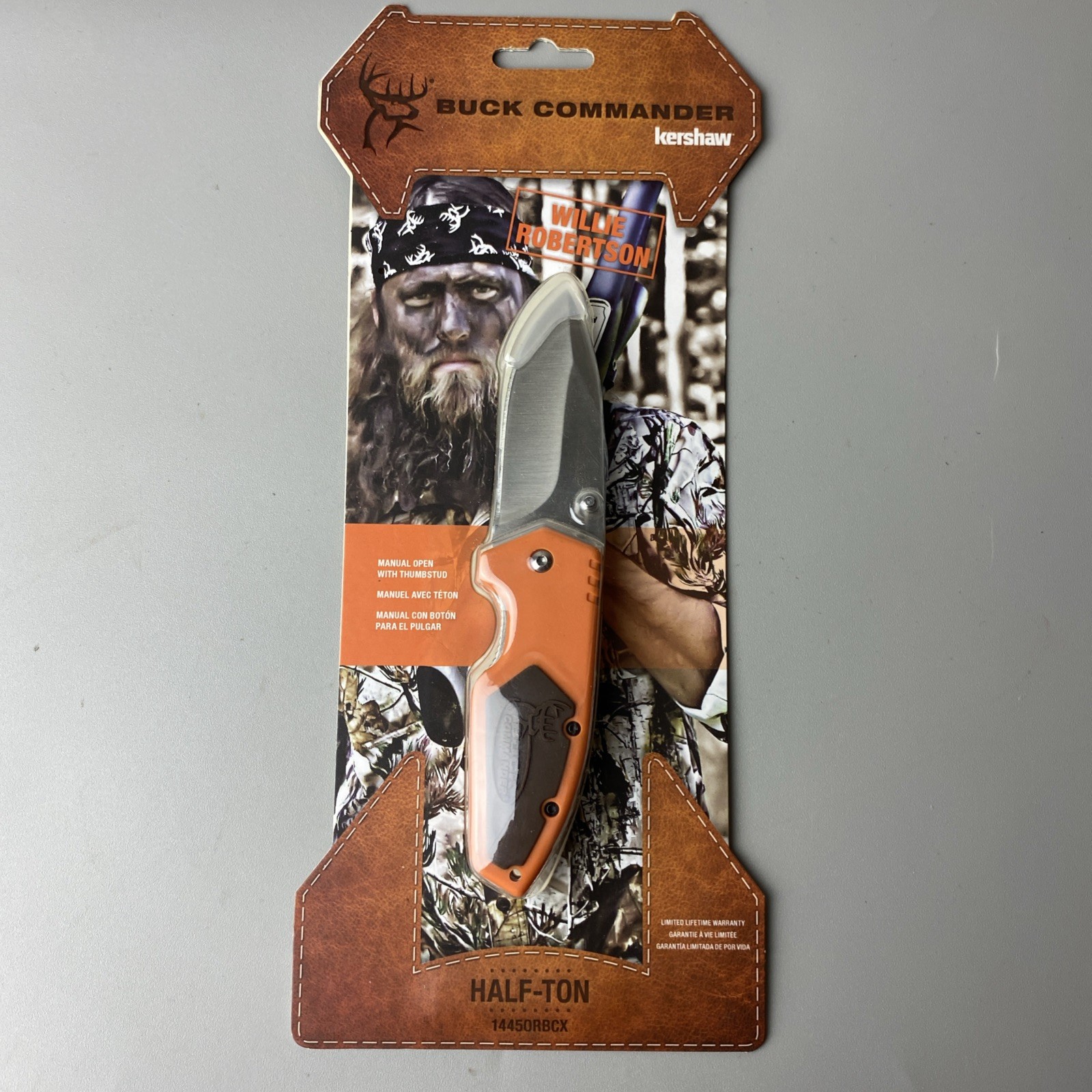 NEW Kershaw  HalfTon Buck Commander  Pocket Folding Knife 1445ORBC NEW