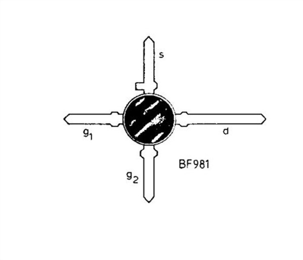 1Pcs BF981 Silicon Dual Gate Mosfet Ic New ma
